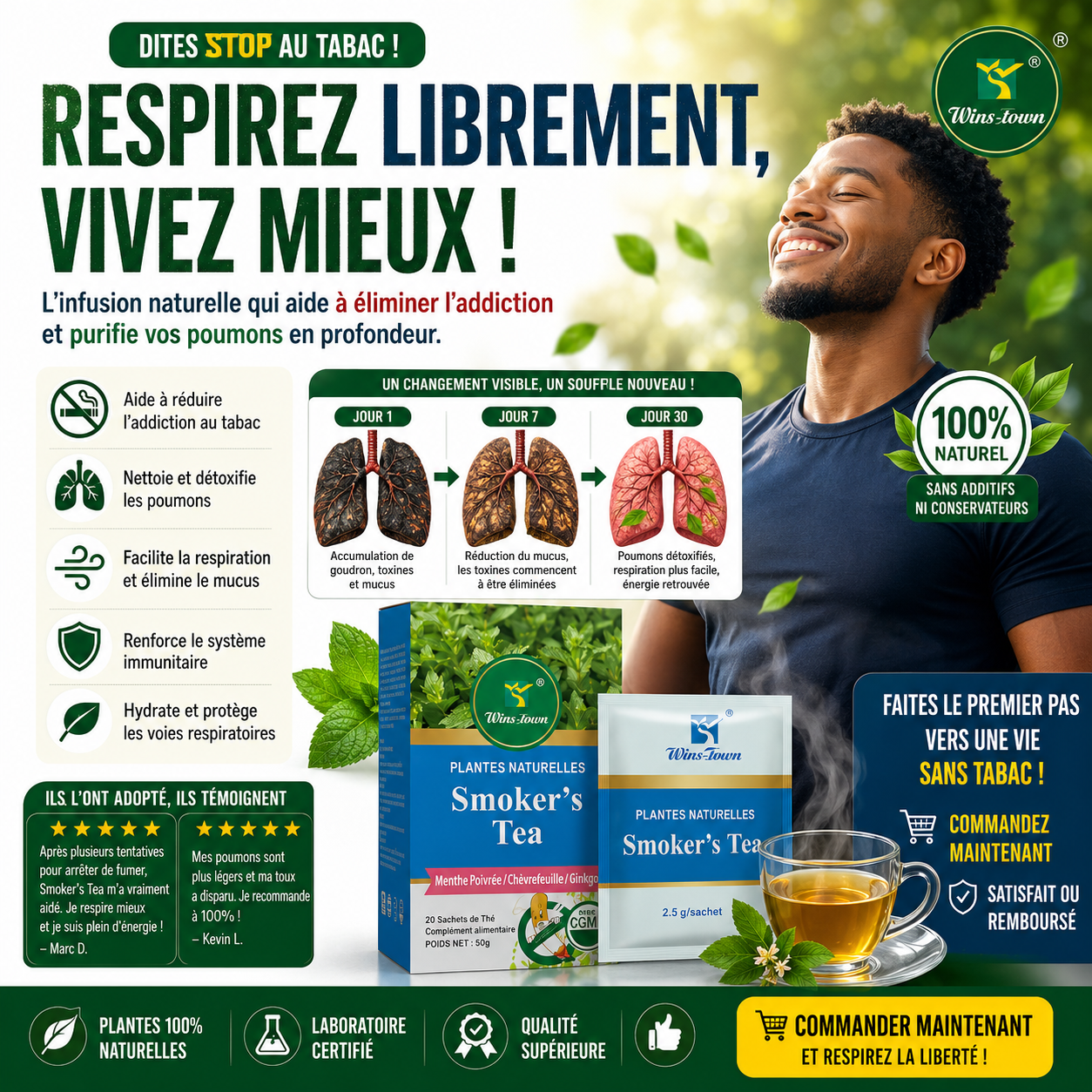 Thé détox poumons et foie